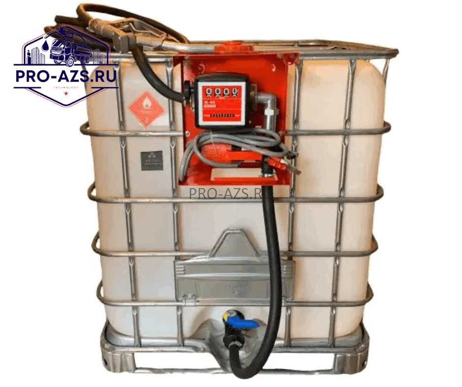 Եվրակուբի հիմքով  լցակայան, պոմպ 12Վ 40 լ/րոպե, 4 մ խողովակ, հաշվիչ