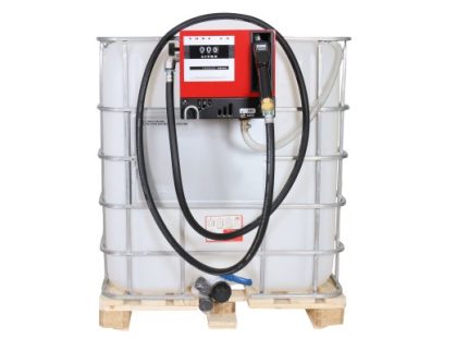 Եվրակուբի հիմքով  լցակայան, պոմպ 220Վ 60 լ/րոպե, 4 մ խողովակ, հաշվիչ, ավտոմատ ատրճանակ