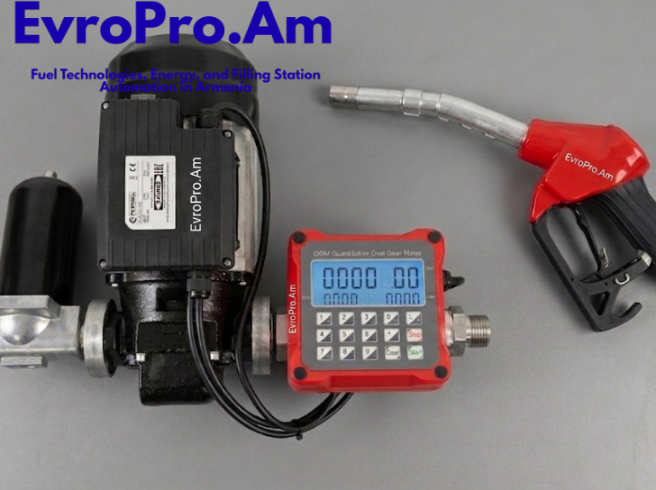 Դիզելային սյուն «EvpoPro» 220 Վ, 100 լ/ր, ավտոմատացված հաշվիչ, ֆիլտրով և ատրճանակով